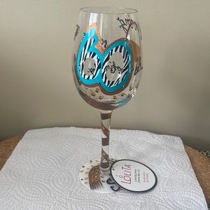 💙60 and Sassy 15oz wine glass